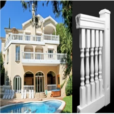 China square pu baluster, white color polyurethane stair balustrade, universal baluster, polyurethane home decoration baluster manufacturer