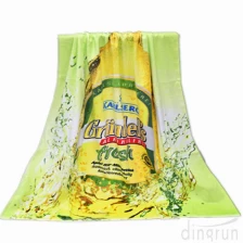 中国 纯棉割绒印花啤酒促销沙滩巾75 *150厘米 制造商