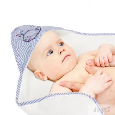 China 100% cotton baby hooded bath towels manufacturer