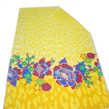 China 100% cotton bright color two-side printed beach towel manufacturer