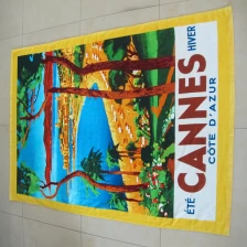 China 100% cotton velour two-side printed beach towel manufacturer