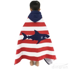 China Children Hooded Towel Cotton Beach Poncho Towels manufacturer