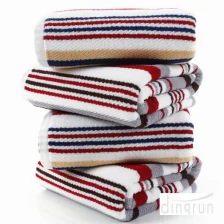 China Jacquard,AZO Free Soft Touch Striped Terry Customized Cotton Bath Towel 60*120cm fabrikant