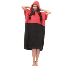 China Microfiber Customized Size and Logo Beach Changing Robe Surf Poncho Towel Custom Changing Towel fabricante