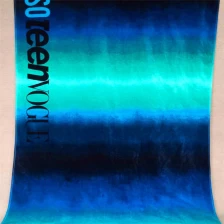 China Navy Blue Beach Handdoek, Katoenen velours Reactive Printing strandhanddoek, fabrikant