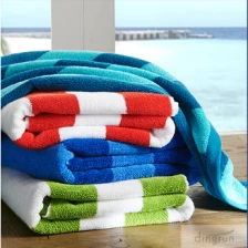 Chine Surdimensionné 100% coton pas cher serviette de plage personnalisée fabricant