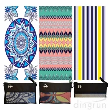 China Oversized Printed Microfiber Beach Towel for Travel manufacturer