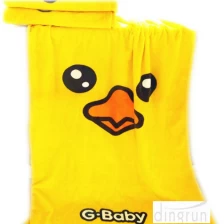 China Thickened , Soft Duck Cartoon Yellow Custom Printed Beach Towel 70*140cm fabrikant