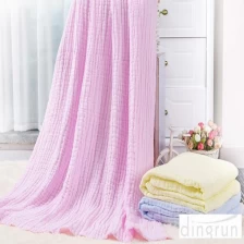 中国 超柔软, 皮肤友好的快速干燥纱布棉浴巾婴儿 100 * 100 厘米 制造商