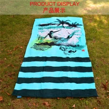 China high quality stripe beach towel high quality oversized beach towel bag manufacturer
