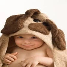 China lovely baby hooded towel in dog shape manufacturer