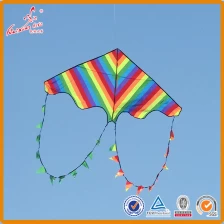 China Outdoor sport Rainbow Triangle Kites for kids manufacturer