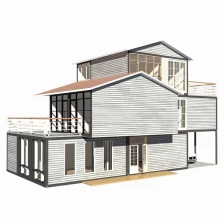 China Heya-5X01 Plano de design de unidade de acomodação de luxo com garagem fabricante