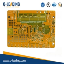 China 4L yellow coil board with FR-4 core material, ENIG surface finish, PCB assembly in China, 1.8mm final board thickness, consumer consumer electronics application manufacturer