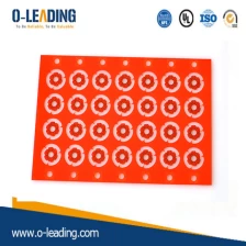 中国 薄膜シリコン太陽電池基板、赤いはんだマスクと厚さ0.15mmの薄い基板を備えた2層硬質PCB メーカー