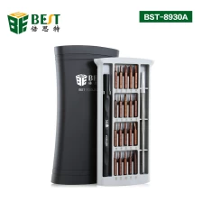 中国 新しいモデル日常使用スクリュードライバキット22 in 1精密磁気ビットホーム必須工具DIYスクリュードライバセットBST-8930A メーカー