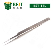 China Super fine point tip tweezers stainless steel tweezers BST-17L manufacturer