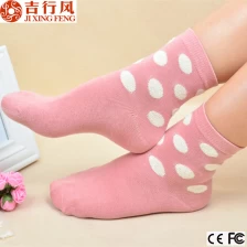 China hot sale popular styles of womens cotton polka dot socks manufacturer