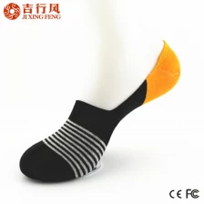 中国 夏日时尚条纹男装防滑隐形袜, 棉制 制造商