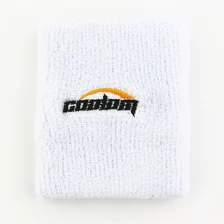 China wholesale custom embroidery logo sport cotton wristband,made in China manufacturer