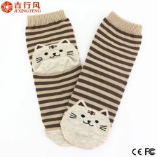 中国 批发定制漂亮动物图案针织纯棉女孩袜子 制造商