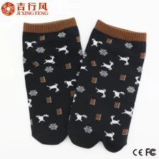 China Groothandel hoge topkwaliteit katoen kerst teen sokken fabrikant