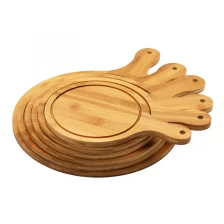 China 6-14 inch Round Bamboo Wood Pizza Board Factory Wholesale manufacturer