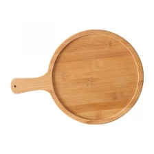 China 6-14 inch Round Bamboo Wood Pizza with Hollow Pit manufacturer