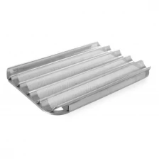 Tsina European Style Round Corner Aluminum tray para sa French tinapay 5/6/8/10 Slot Long Aluminum Baguette Pan Manufacturer