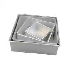 China Square Cake Tins with Fixed Bottom manufacturer