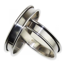 China Stainless steel tart ring with roll edge flat surface manufacturer