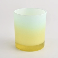 China 8oz glass candle holders with ombre finish manufacturer