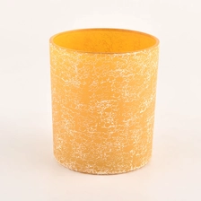 China marble finished 6oz 8oz 10oz 12oz custom glass candle holders manufacturer