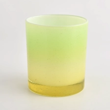 China cute colored glass candle jars 8oz candle vessels manufacturer