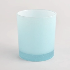 China light blue colored glass candle vessel 8 oz manufacturer