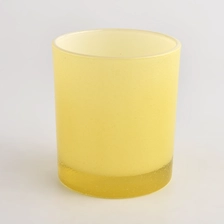 China Lemon Yellow glass custom candle jars manufacturer
