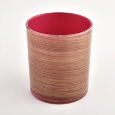 China Glass candle holder for 8oz wax inside manufacturer