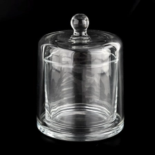 China luxury cloche glass candle jar set manufacturer