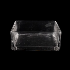 China Luxury large square glass candle jars manufacturer