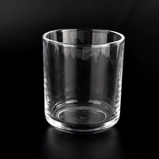China hot sales round bottom cylinder glass candle jar manufacturer