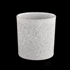 China home decor snowflake decoration glass candle jar manufacturer