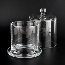 China China glass candle jar with glass bell for wholesale manufacturer