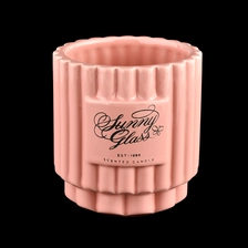 China luxury vertical edge ceramic candle jar  from Sunny Glassware manufacturer