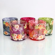 China Wholesale 8oz 16oz 20oz Custom Color Frosting Glass Candle Jars With Wooden Lid manufacturer