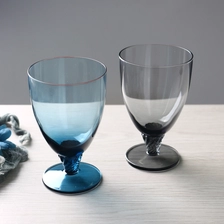 China Kobaltblau grauer kurzer Stiel kleiner Gollets Whisky Cocktailglas Set von 2 Hersteller