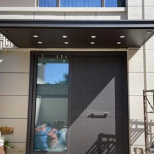 China Maßgeschneiderte, wartungsarme, langlebige Eingangstürvordächer aus Aluminiumlegierung, elegante Pavillon-Markise Hersteller