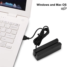 Cina Pembaca Kartu Kredit Strip Magnetik USB Portabel 3 Trek Gesek pabrikan