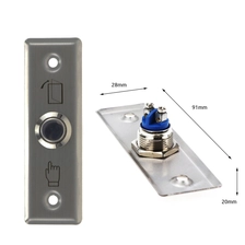 Chine Ouvre-interrupteur de déverrouillage à bouton-poussoir de sortie de porte NO COM NC lumière LED pour le système de contrôle d'accès de porte entrée tactile ouvert fabricant