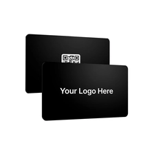 China Custom Printable Social Media 13.56mhz ntag213 ntag215 ntag216 Smart Digital Rfid Business Pvc Matte Black Nfc Card manufacturer