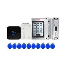 China Controle de acesso RFID Fechadura Magnética 12V Fonte de Alimentação Botão de Saída Conjunto Completo Kit de Controle de Acesso Sistema de Entrada de Porta fabricante
